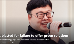香港船东协会主席批评造船厂缺创新，未能提供绿色解决方案，中日韩船厂全中招